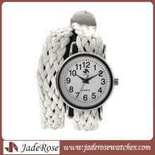 White Leather Strap Band Fashion Quartz Watch